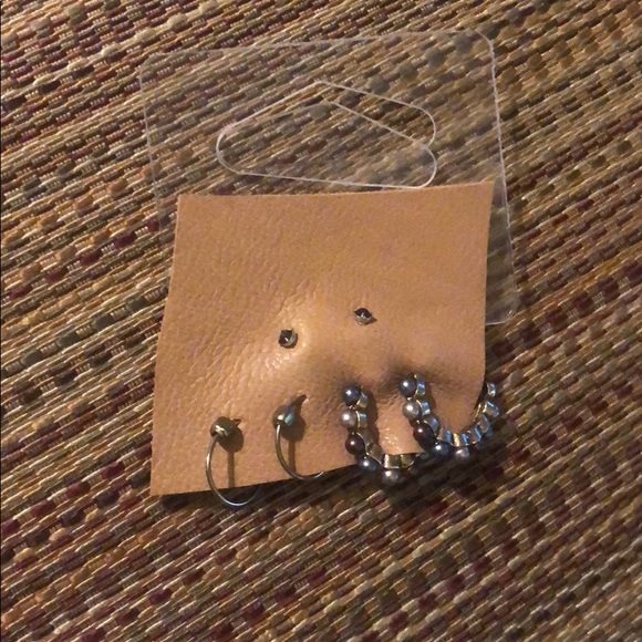 Free People Jewelry - Free People hoop Stud Trip NWT